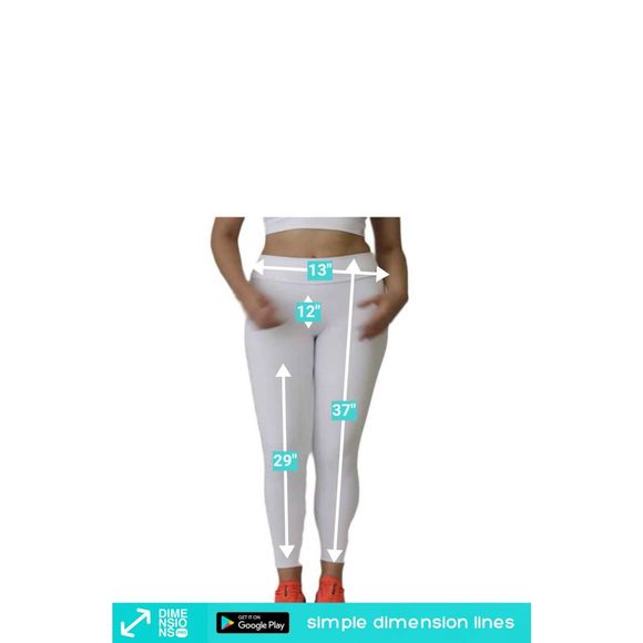 Cajubrasil Women's Size L High Waist White Athletic Leggings Contour Booty New - Picture 4 of 4